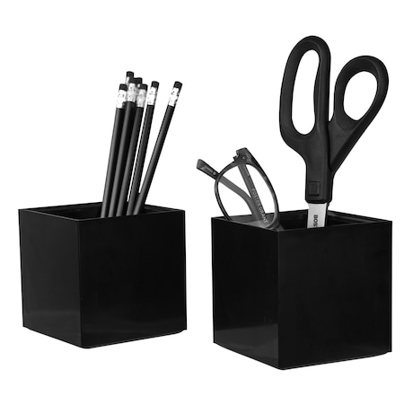 Bostitch Konnect Stackable Pencil Cup, Black, PK2 KT2-TLCUPKIT-BLK